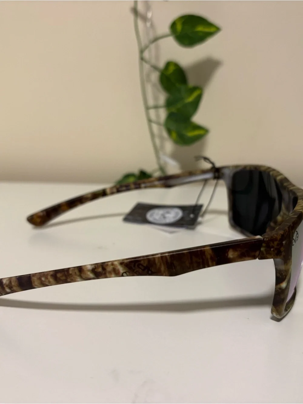 Realtree Camo Frame Sunglasses with Gold-Green Mirrored Lenses